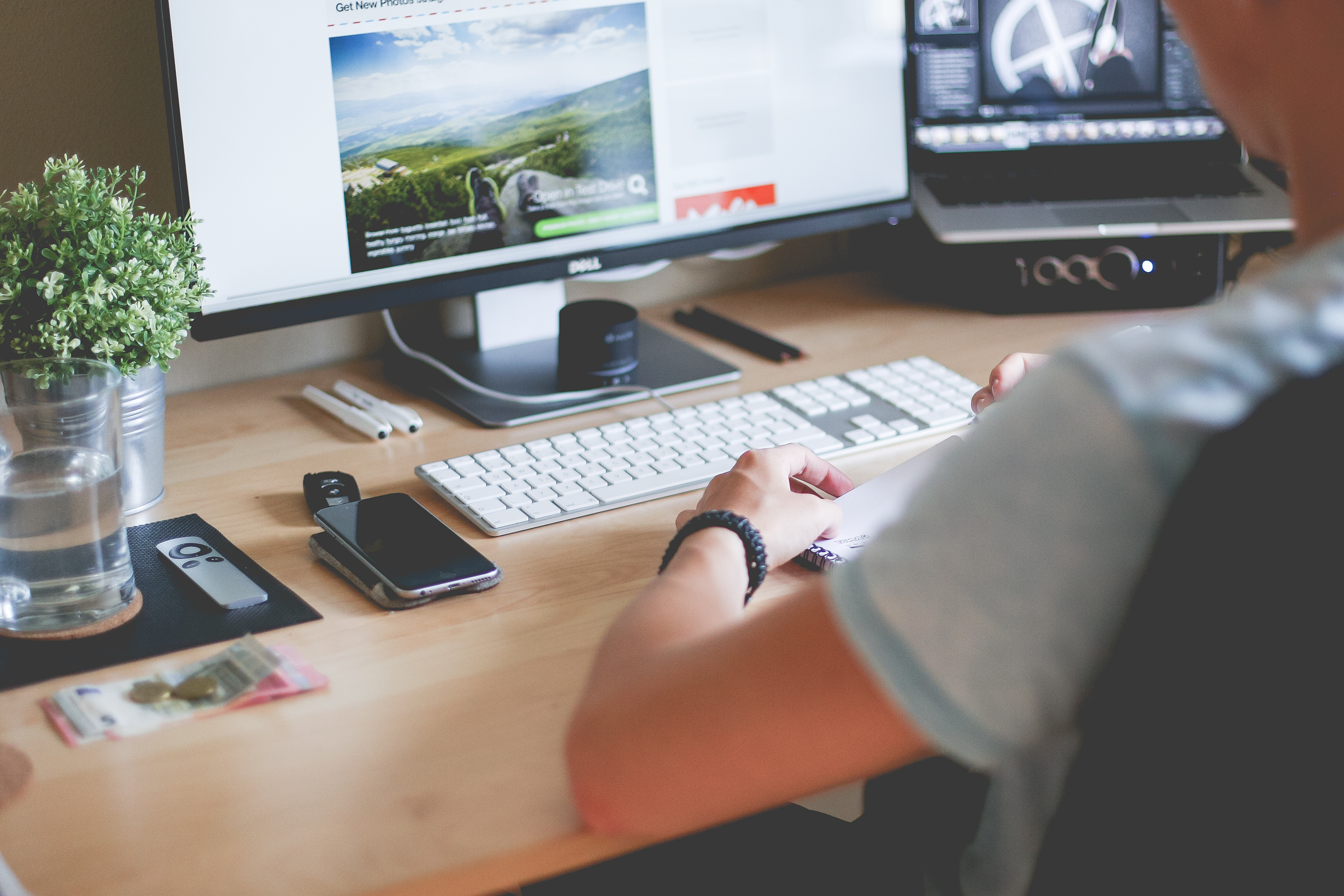 Man Working on Website Layout